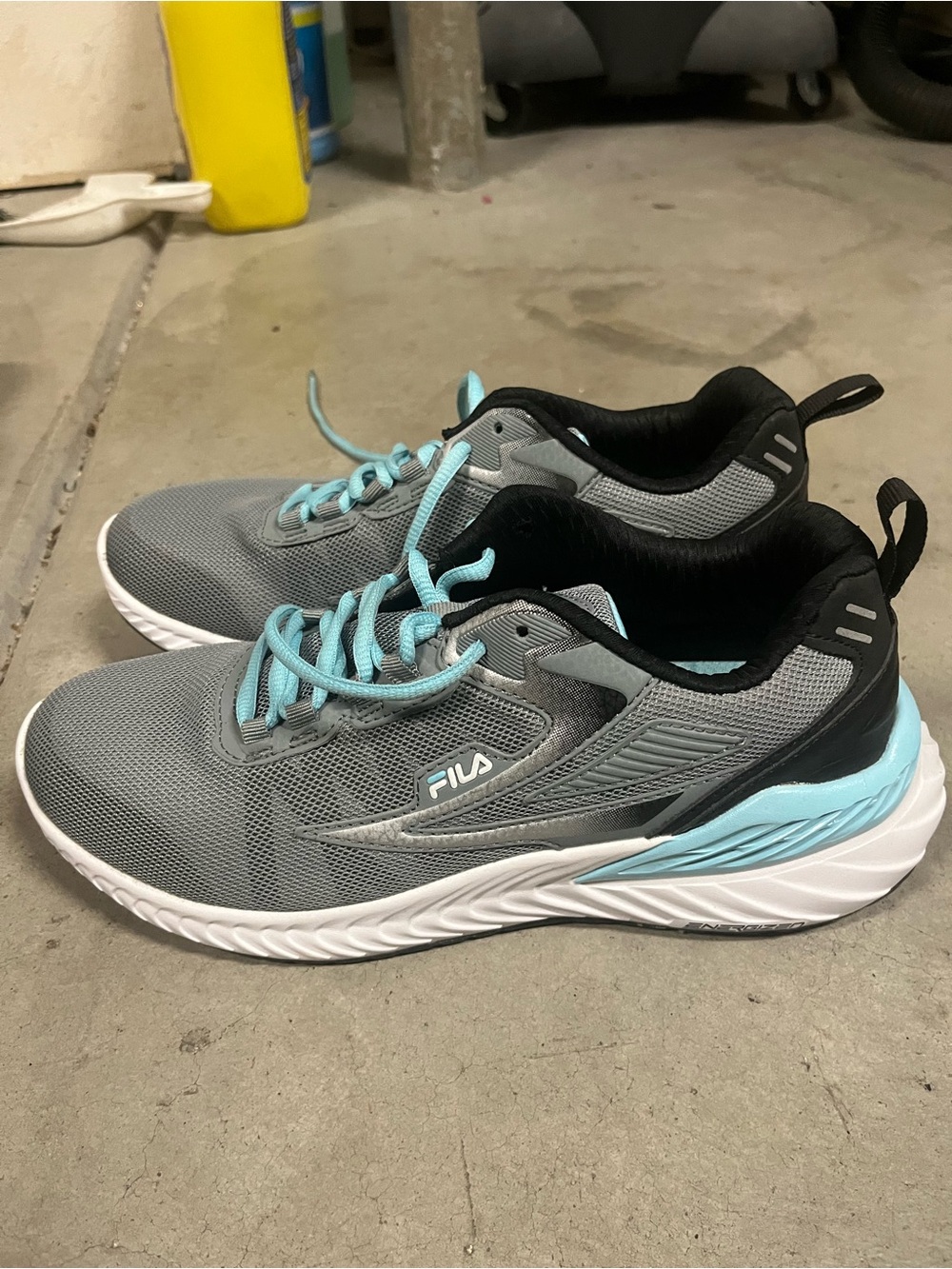 Fila Gray Sneakers with Light Blue Accents